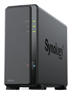 Synology DiskStation DS124 servidor de almacenamiento NAS Escritorio Realtek RTD1619B 1 GB DDR4 0 TB DiskStation Manager Negro