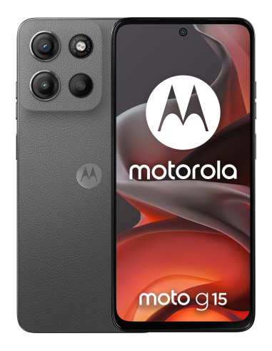 Motorola moto g15 17,1 cm (6.72") SIM doble Android 15 4G USB Tipo C 8 GB 512 GB 5200 mAh Gris