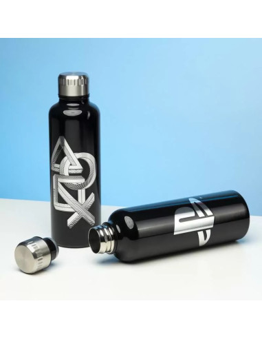 Paladone Playstation Uso diario 480 ml Acero inoxidable Negro, Plata