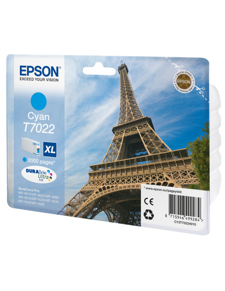 Epson Eiffel Tower Cartucho T70224010 cian XL