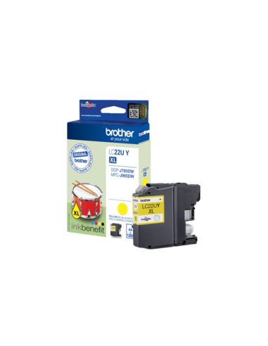 Brother LC22UY cartucho de tinta 1 pieza(s) Original Alto rendimiento (XL) Amarillo