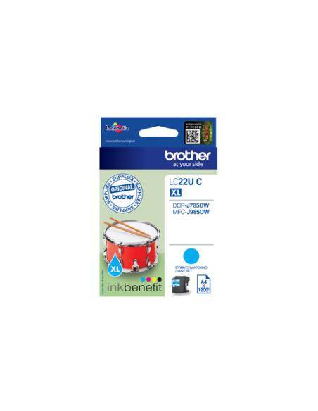 Brother LC22UC cartucho de tinta 1 pieza(s) Original Alto rendimiento (XL) Cian