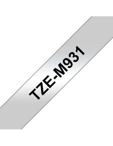Brother TZE-M931 cinta para impresora de etiquetas Negro sobre plata