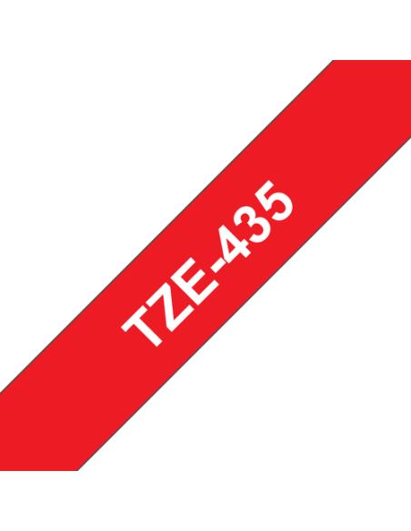 Brother TZE-435 cinta para impresora de etiquetas Blanco sobre rojo