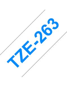 Brother TZE-263 cinta para impresora de etiquetas Azul sobre blanco