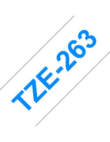 Brother TZE-263 cinta para impresora de etiquetas Azul sobre blanco