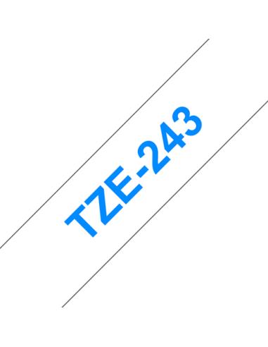 Brother TZE-243 cinta para impresora de etiquetas Azul sobre blanco