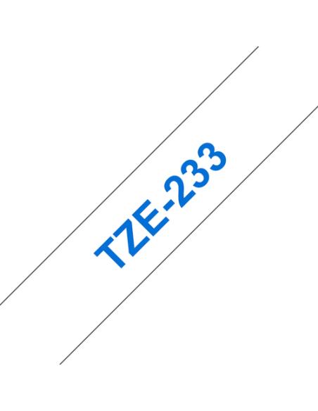 Brother TZE-233 cinta para impresora de etiquetas Azul sobre blanco