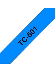 Brother TC-501 cinta para impresora de etiquetas Negro sobre azul