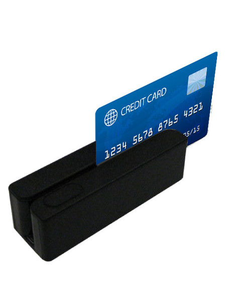 Posiberica LECTOR TARJETA B.M. 3 PISTAS USB NEGRO