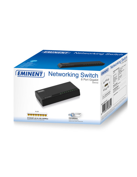 Eminent EM4442 switch Gigabit Ethernet (10 100 1000) Negro