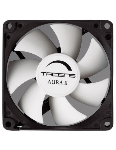 Tacens 3AURAII8, Ventilador Ordenador 8 cm, Ultrasilencioso, Antipolvo, Negro