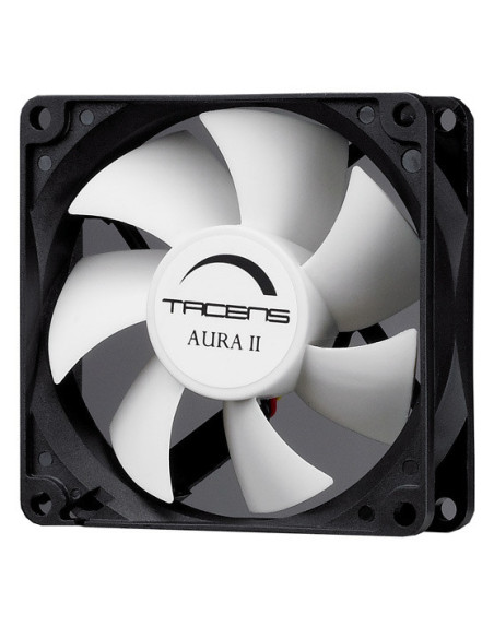 Tacens 3AURAII8, Ventilador Ordenador 8 cm, Ultrasilencioso, Antipolvo, Negro