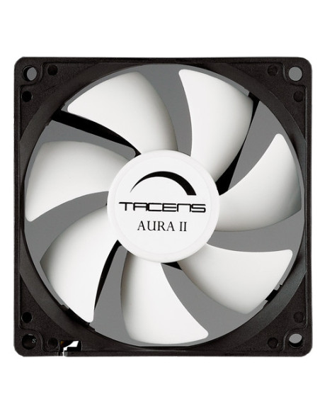 Tacens 3AURAII9, Ventilador Ordenador 9 cm, Ultrasilencioso, Antipolvo, Negro