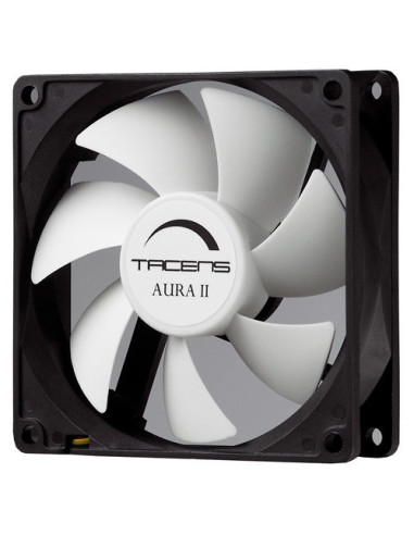 Tacens 3AURAII9, Ventilador Ordenador 9 cm, Ultrasilencioso, Antipolvo, Negro
