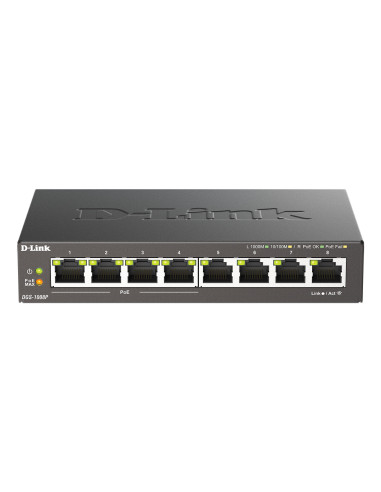 D-Link DGS-1008P E switch No administrado L2 Gigabit Ethernet (10 100 1000) Energía sobre Ethernet (PoE) Escritorio Negro