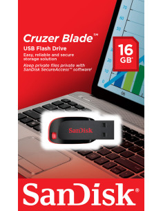 SanDisk Cruzer Blade unidad flash USB 16 GB USB tipo A 2.0 Negro, Rojo 2