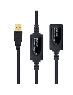 Nanocable CABLE USB 2.0 PROLONGADOR CON AMPLIFICADOR, TIPO A M-A H, 10 M 2