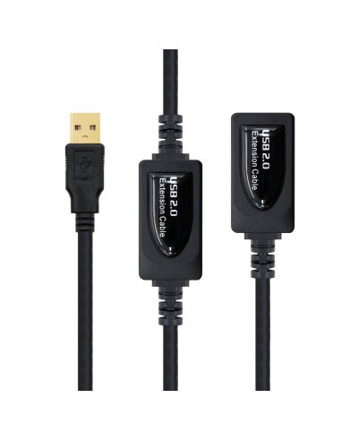 Nanocable CABLE USB 2.0 PROLONGADOR CON AMPLIFICADOR, TIPO A M-A H, 10 M