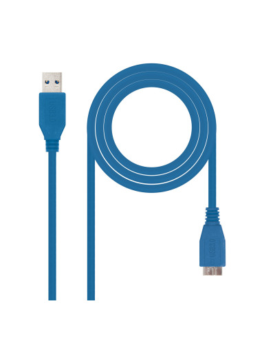 Nanocable CABLE USB 3.0, TIPO A M-MICRO B M, AZUL, 1.0 M