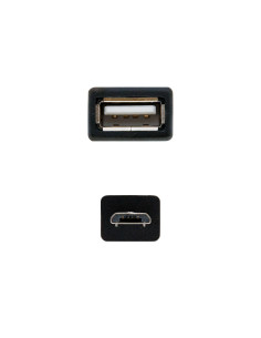 Nanocable CABLE USB 2.0 OTG, TIPO MICRO B M-A H, NEGRO, 15 CM 2