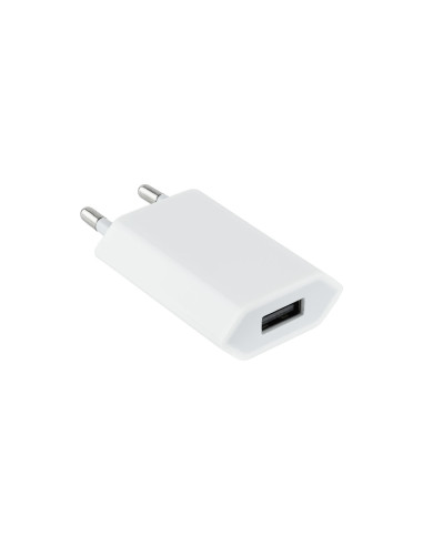 Nanocable MINI CARGADOR USB PARA IPOD IPHONE,5V-1A, BLANCO
