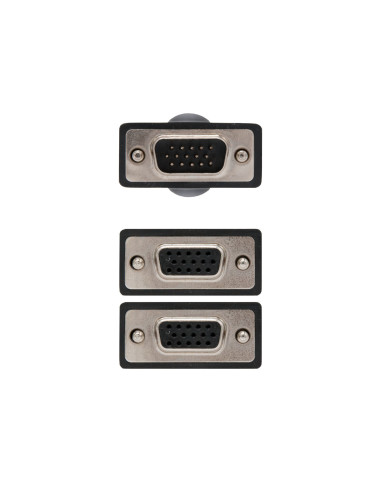 Nanocable CABLE BIFURCADOR SVGA HDB15 M-2xHDB15 H 45 CM