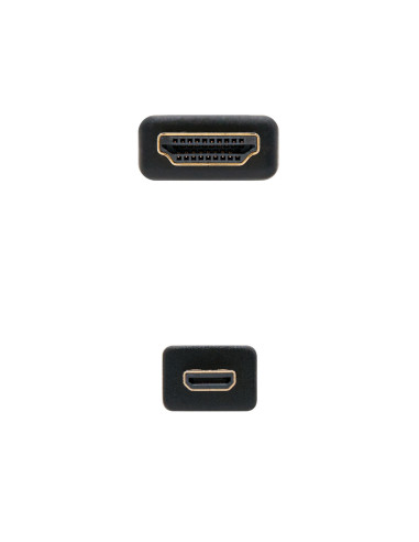 Nanocable HDMI, 0.8m cable HDMI 0,8 m HDMI tipo A (Estándar) HDMI tipo D (Micro) Negro