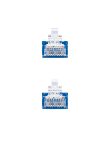 Nanocable CABLE RED LATIGUILLO RJ45 CAT.5E UTP AWG24, AZUL, 0.5 M