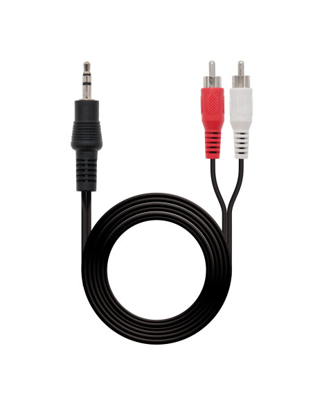 Nanocable 10.24.0310 cable de audio 10 m 3,5mm 2 x RCA Negro