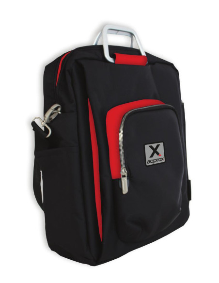 Approx appNBST15x 39,6 cm (15.6") Mochila bandolera Negro, Rojo