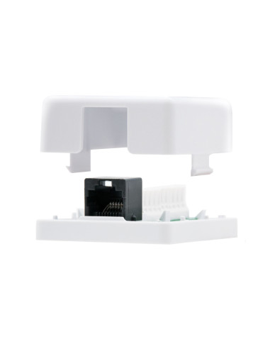 Nanocable ROSETA DE SUPERFICIE PARA RJ45 CAT.6 1 TOMA, BLANCO