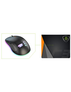 KeepOut R3 alfombrilla para ratón Alfombrilla de ratón para juegos Negro, Verde, Naranja 2
