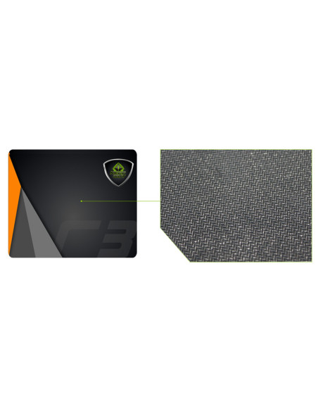 KeepOut R3 alfombrilla para ratón Alfombrilla de ratón para juegos Negro, Verde, Naranja