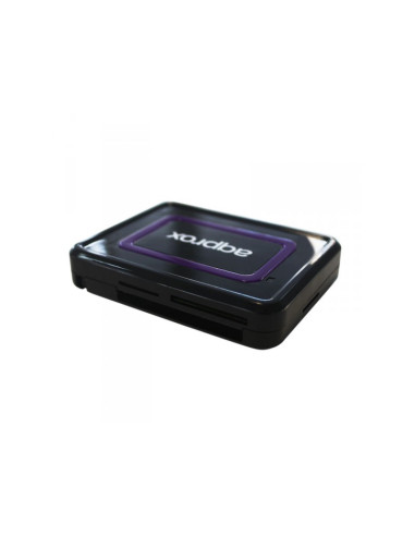 Approx appCRDNIB lector de tarjeta USB 2.0 Negro, Púrpura