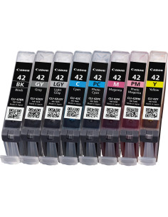 Canon 6384B010 cartucho de tinta 8 pieza(s) Original Rendimiento estándar Negro, Cian, Gris, Gris claro, Magenta, Fotos cian,