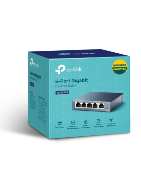 TP-Link TL-SG105 switch No administrado L2 Gigabit Ethernet (10 100 1000) Negro