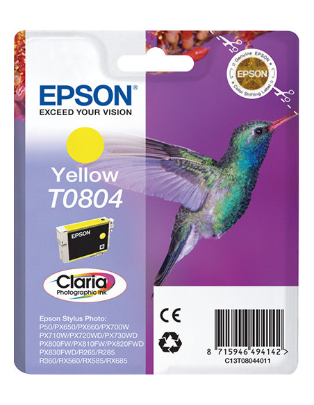 Epson Hummingbird Cartucho T0804 amarillo