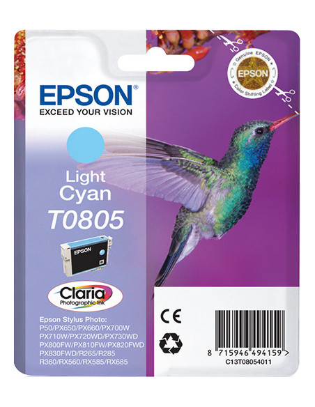 Epson Hummingbird Cartucho T0805 cian claro