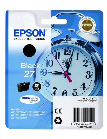 Epson Alarm clock 27 DURABrite Ultra cartucho de tinta 1 pieza(s) Original Rendimiento estándar Negro