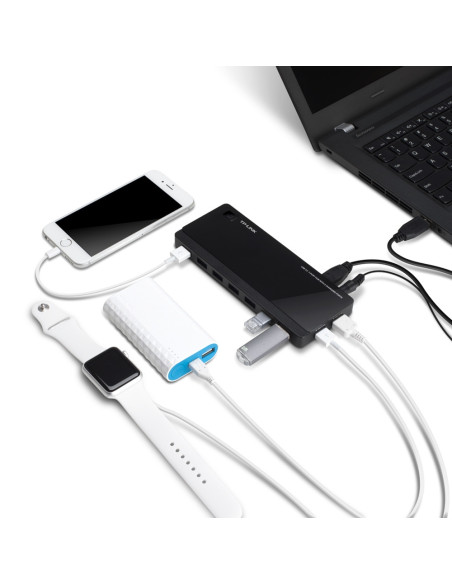 TP-Link UH720 hub de interfaz USB 3.2 Gen 1 (3.1 Gen 1) Micro-B 5000 Mbit s Negro