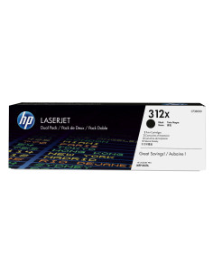 HP Pack de ahorro de 2 cartuchos de tóner original LaserJet 312X de alta capacidad negro