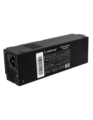 UNYKAch ITX 150 unidad de fuente de alimentación 150 W 20+4 pin ATX Flex ATX Negro