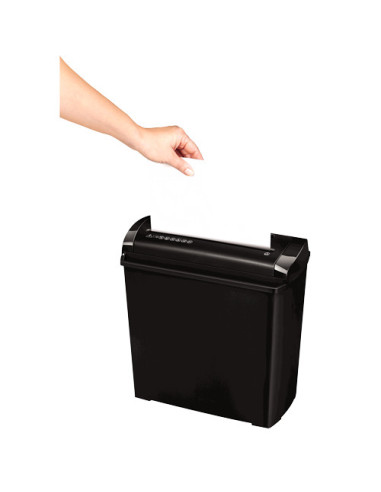 Fellowes P-25S triturador de papel Corte en tiras 22 cm Negro, Gris