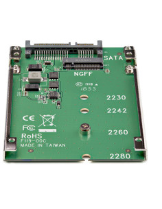 StarTech.com Adaptador de SSD SATA M.2 a SATA de 2.5" - Conversor de M.2 NGFF a SATA - de 7mm - Bracket de Marco Abierto - 2