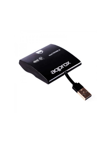 Approx appCRDNILxV2 lector de tarjeta inteligente Interior USB USB 2.0 Negro