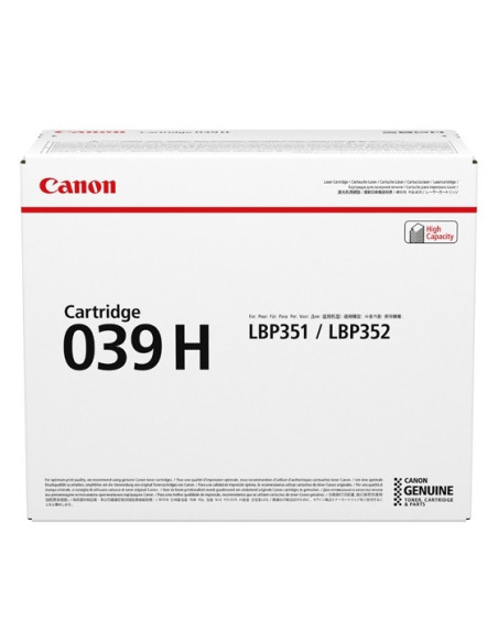 Canon 039H cartucho de tóner 1 pieza(s) Original Negro