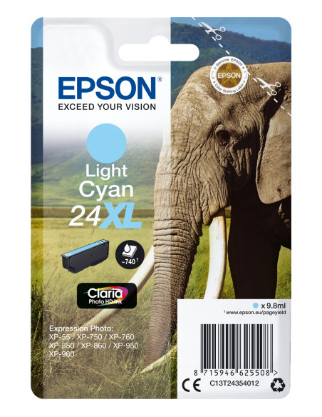 Epson Elephant Cartucho 24XL cian claro