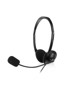 Ewent EW3567 auricular y casco Auriculares Alámbrico Diadema Llamadas Música Negro
