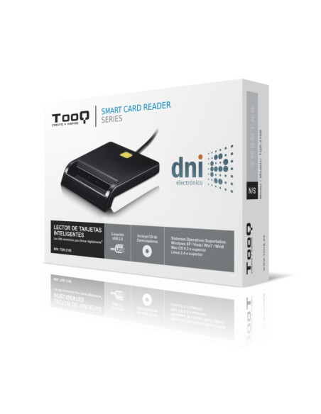 TooQ LECTOR DE TARJETA DNIe EXTERNO USB 2.0 NEGRO